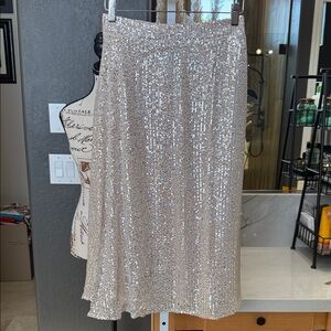 ANTHROPOLOGIE Sunday in Brooklyn Sparkling BLUSH A-Line Skirt